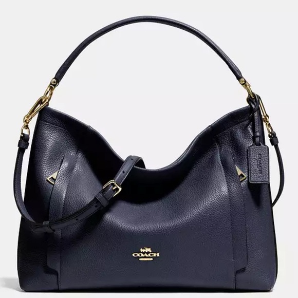 Coach Black Pebbled Leather Hobo Bag - Picture 14 of 15